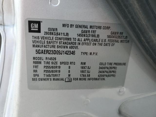 Photo 12 VIN: 5GAER23D09J142346 - BUICK ENCLAVE 