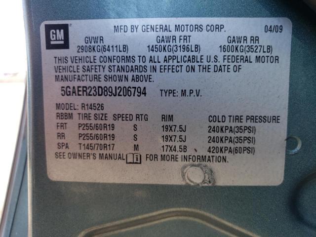 Photo 9 VIN: 5GAER23D89J206794 - BUICK ENCLAVE CX 