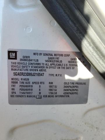 Photo 12 VIN: 5GAER23D89J216547 - BUICK ENCLAVE CX 