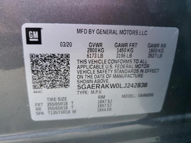 Photo 9 VIN: 5GAERAKW0LJ242838 - BUICK ENCLAVE PR 