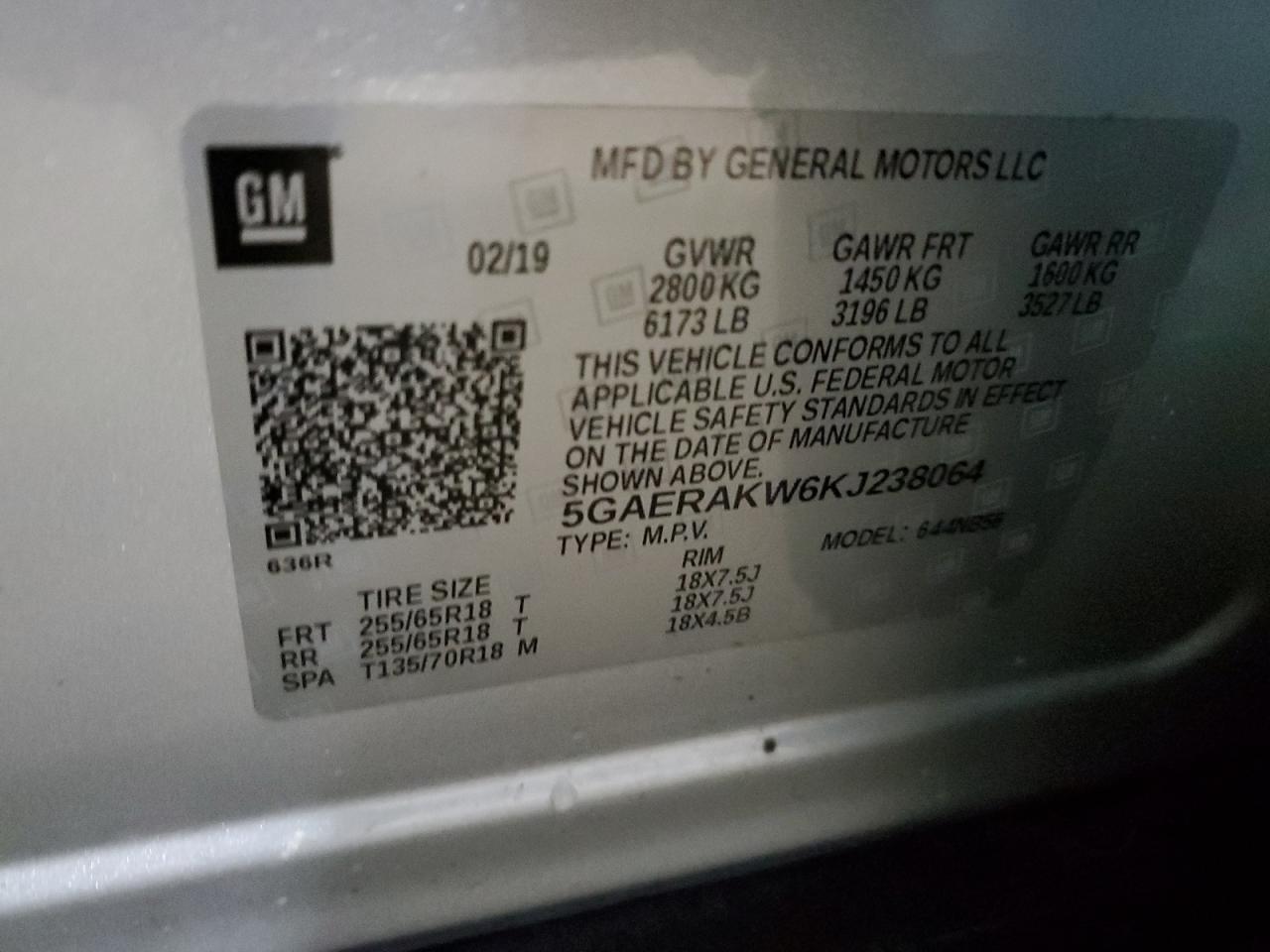 Photo 13 VIN: 5GAERAKW6KJ238064 - BUICK ENCLAVE 