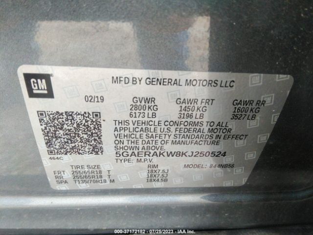 Photo 8 VIN: 5GAERAKW8KJ250524 - BUICK ENCLAVE 