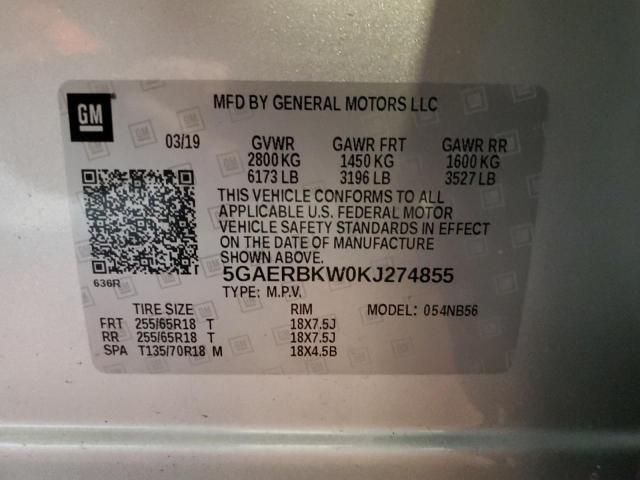 Photo 13 VIN: 5GAERBKW0KJ274855 - BUICK ENCLAVE 