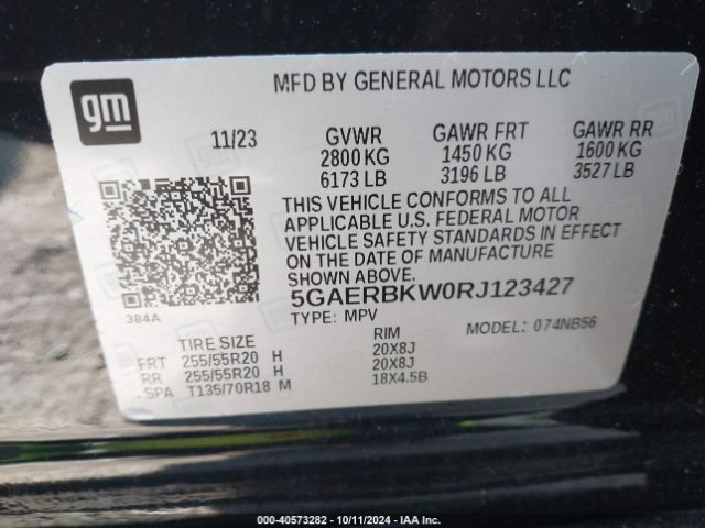 Photo 8 VIN: 5GAERBKW0RJ123427 - BUICK ENCLAVE 