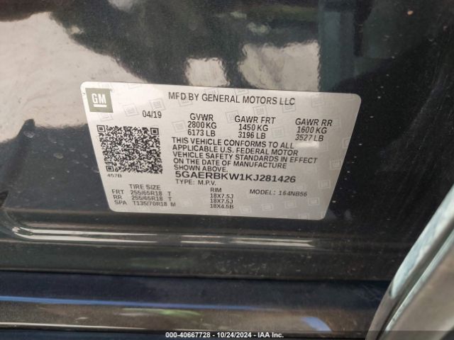 Photo 8 VIN: 5GAERBKW1KJ281426 - BUICK ENCLAVE 