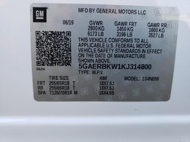 Photo 13 VIN: 5GAERBKW1KJ314800 - BUICK ENCLAVE ES 