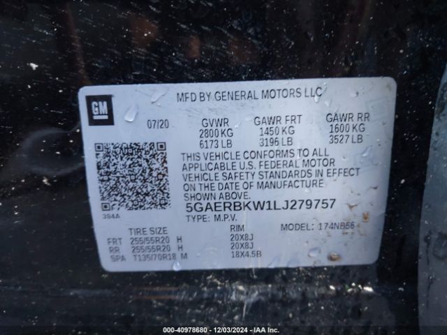 Photo 8 VIN: 5GAERBKW1LJ279757 - BUICK ENCLAVE 