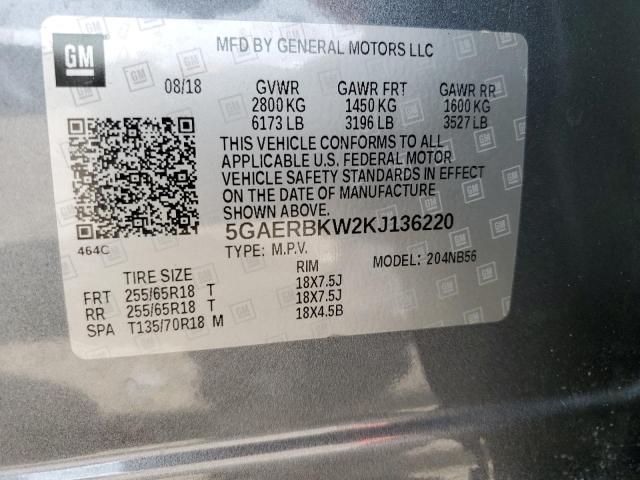 Photo 12 VIN: 5GAERBKW2KJ136220 - BUICK ENCLAVE ES 