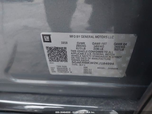 Photo 8 VIN: 5GAERBKW2KJ184994 - BUICK ENCLAVE 