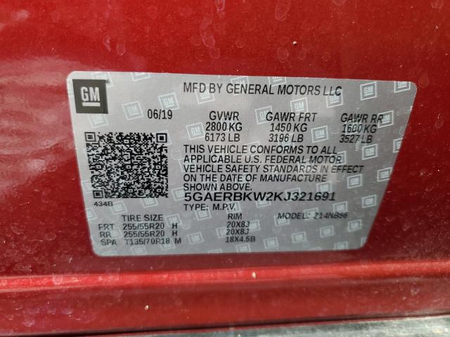 Photo 12 VIN: 5GAERBKW2KJ321691 - BUICK ENCLAVE 