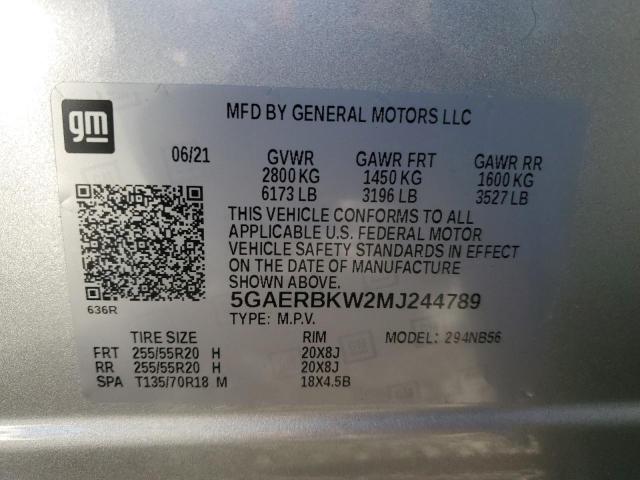 Photo 12 VIN: 5GAERBKW2MJ244789 - BUICK ENCLAVE ES 