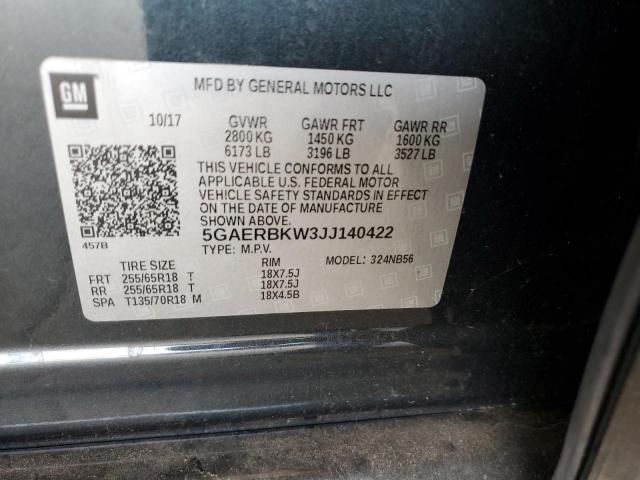 Photo 12 VIN: 5GAERBKW3JJ140422 - BUICK ENCLAVE ES 