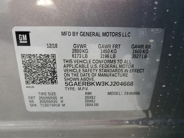 Photo 12 VIN: 5GAERBKW3KJ204668 - BUICK ENCLAVE ES 