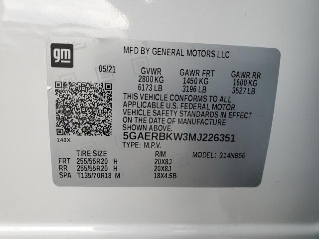 Photo 11 VIN: 5GAERBKW3MJ226351 - BUICK ENCLAVE 