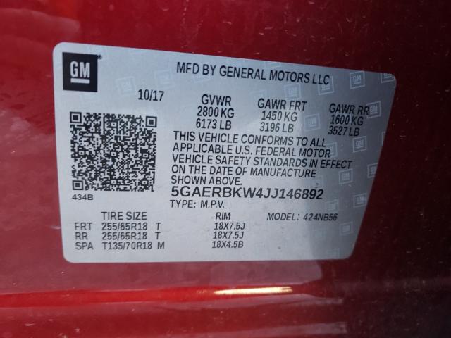 Photo 9 VIN: 5GAERBKW4JJ146892 - BUICK ENCLAVE ES 