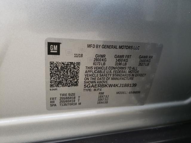 Photo 9 VIN: 5GAERBKW4KJ188139 - BUICK ENCLAVE ES 