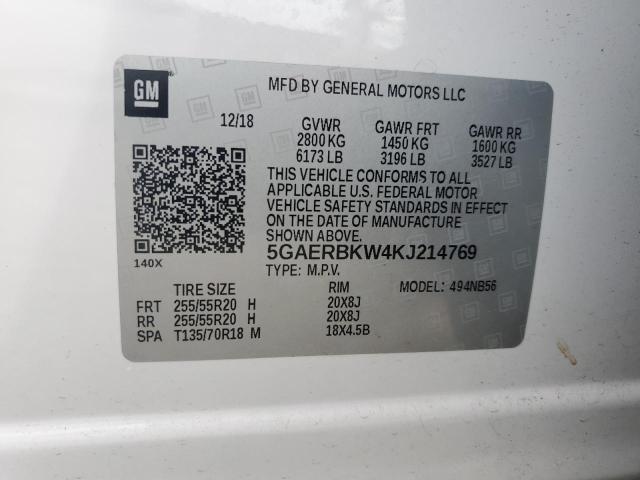 Photo 12 VIN: 5GAERBKW4KJ214769 - BUICK ENCLAVE ES 