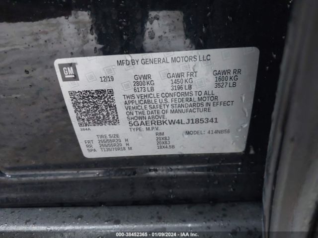 Photo 8 VIN: 5GAERBKW4LJ185341 - BUICK ENCLAVE 