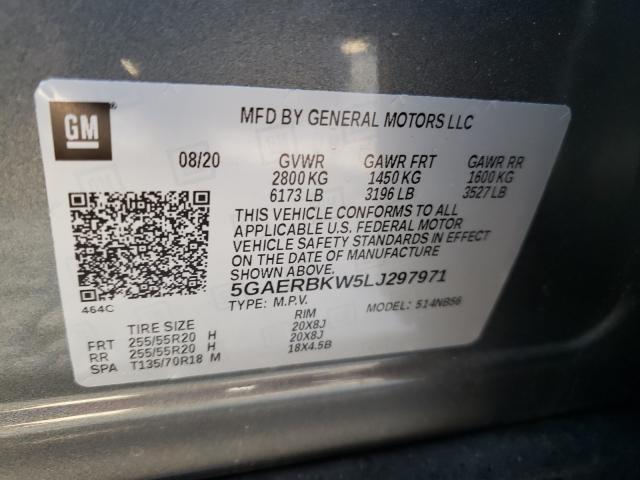 Photo 9 VIN: 5GAERBKW5LJ297971 - BUICK ENCLAVE ES 