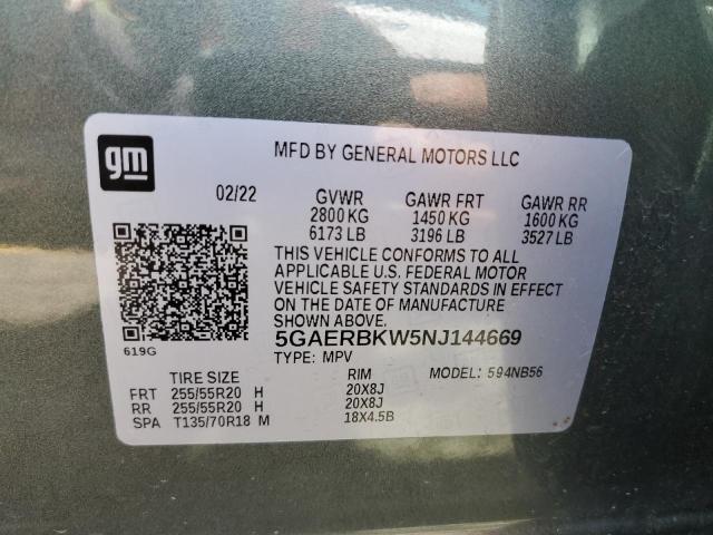 Photo 13 VIN: 5GAERBKW5NJ144669 - BUICK ENCLAVE ES 