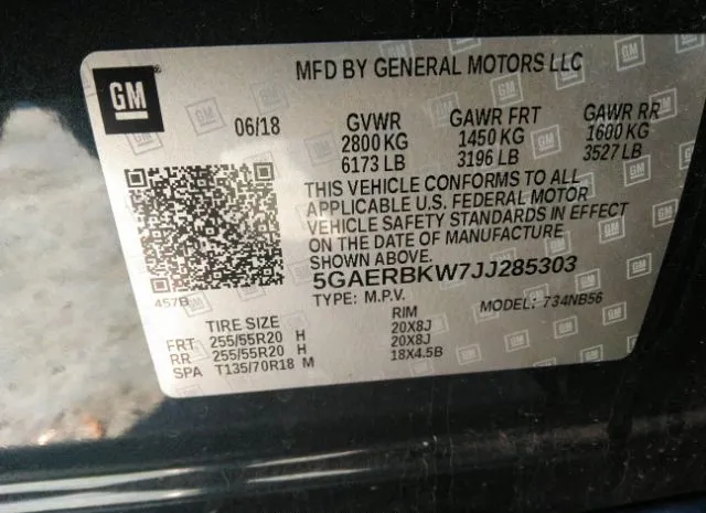 Photo 8 VIN: 5GAERBKW7JJ285303 - BUICK ENCLAVE 