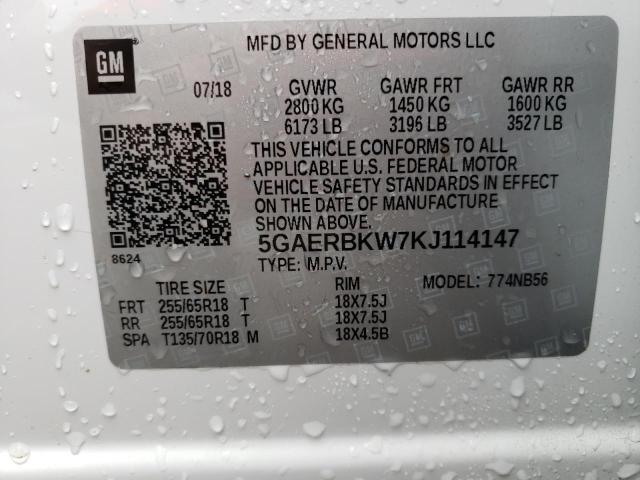 Photo 13 VIN: 5GAERBKW7KJ114147 - BUICK ENCLAVE ES 