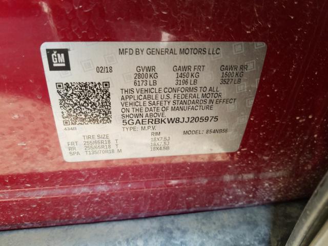 Photo 9 VIN: 5GAERBKW8JJ205975 - BUICK ENCLAVE ES 