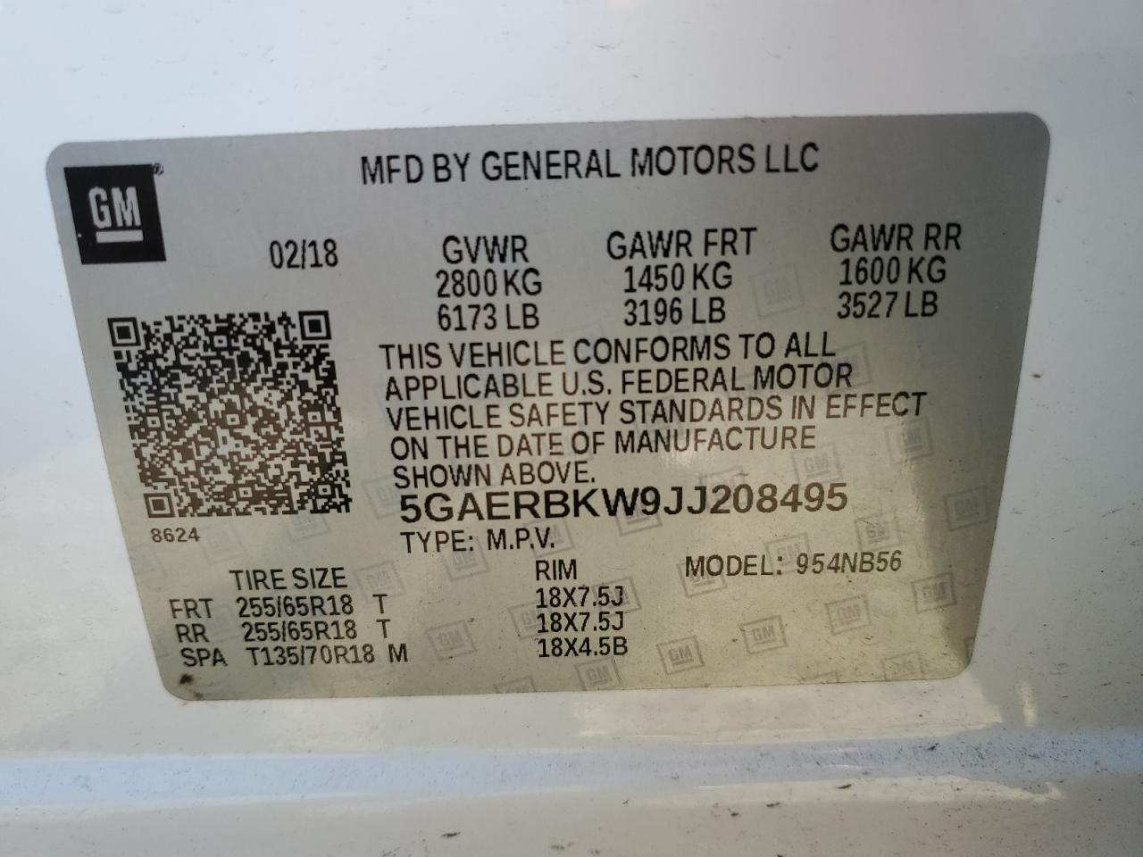 Photo 13 VIN: 5GAERBKW9JJ208495 - BUICK ENCLAVE 