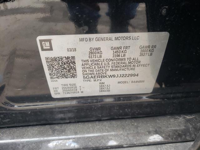 Photo 9 VIN: 5GAERBKW9JJ222994 - BUICK ENCLAVE ES 