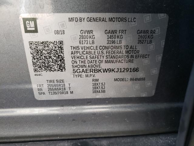 Photo 9 VIN: 5GAERBKW9KJ129166 - BUICK ENCLAVE 