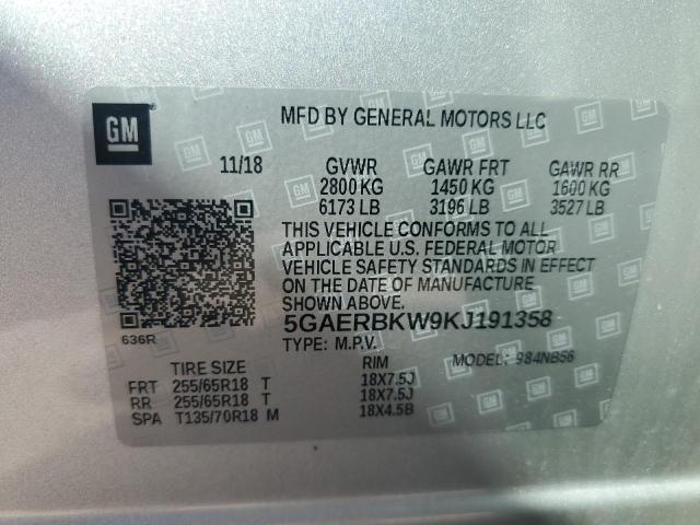 Photo 12 VIN: 5GAERBKW9KJ191358 - BUICK ENCLAVE 