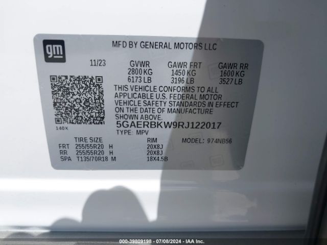 Photo 8 VIN: 5GAERBKW9RJ122017 - BUICK ENCLAVE 