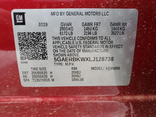 Photo 12 VIN: 5GAERBKWXLJ128738 - BUICK ENCLAVE 