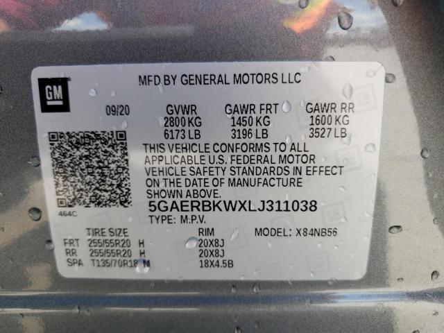 Photo 12 VIN: 5GAERBKWXLJ311038 - BUICK ENCLAVE ES 