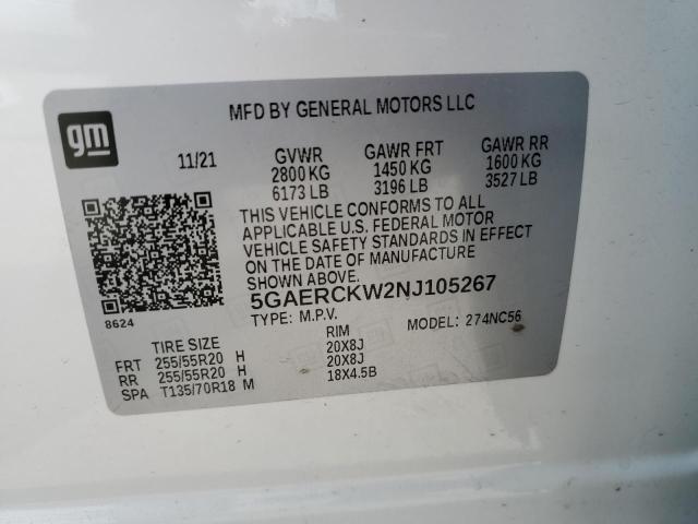 Photo 12 VIN: 5GAERCKW2NJ105267 - BUICK ENCLAVE PR 