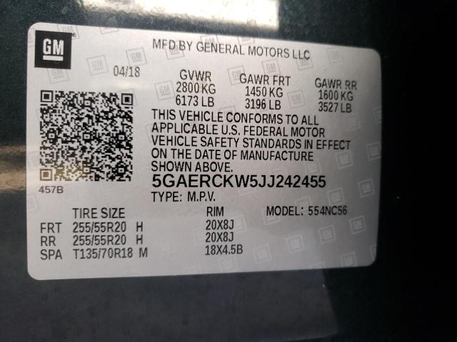 Photo 9 VIN: 5GAERCKW5JJ242455 - BUICK ENCLAVE PR 