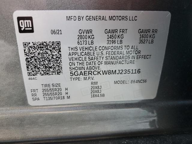 Photo 9 VIN: 5GAERCKW8MJ235116 - BUICK ENCLAVE PR 