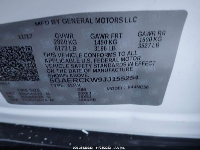 Photo 8 VIN: 5GAERCKW9JJ155254 - BUICK ENCLAVE 