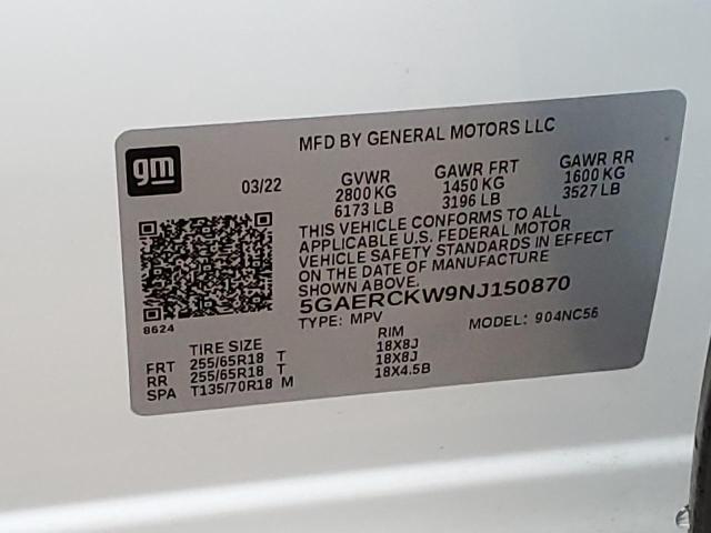 Photo 12 VIN: 5GAERCKW9NJ150870 - BUICK ENCLAVE 