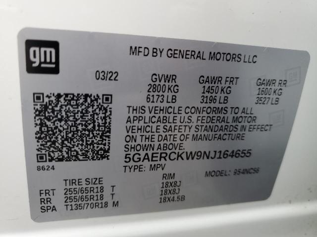 Photo 12 VIN: 5GAERCKW9NJ164655 - BUICK ENCLAVE 