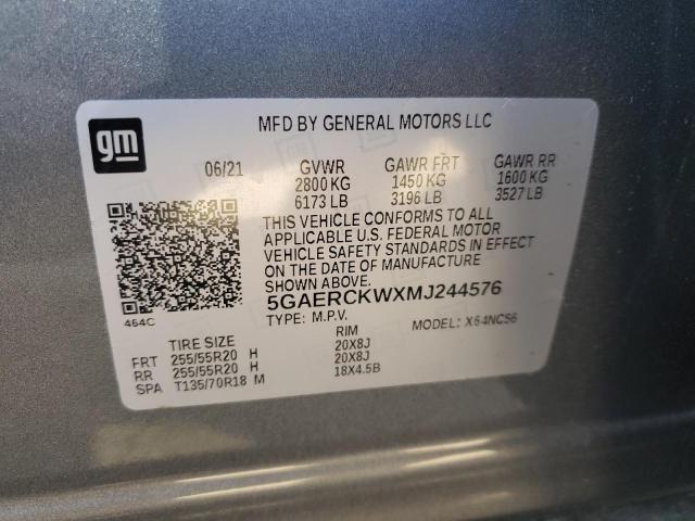 Photo 12 VIN: 5GAERCKWXMJ244576 - BUICK ENCLAVE PR 