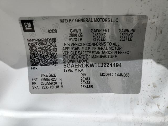 Photo 12 VIN: 5GAERDKW1LJ224494 - BUICK ENCLAVE AV 