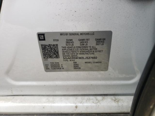 Photo 9 VIN: 5GAERDKW2LJ127692 - BUICK ENCLAVE AV 