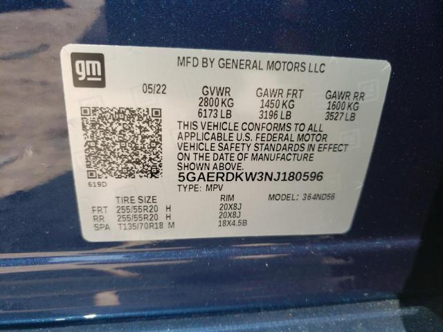 Photo 9 VIN: 5GAERDKW3NJ180596 - BUICK ENCLAVE AV 