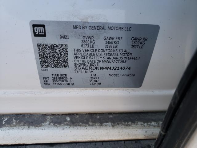 Photo 9 VIN: 5GAERDKW4MJ214074 - BUICK ENCLAVE AV 