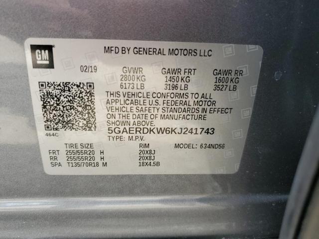 Photo 12 VIN: 5GAERDKW6KJ241743 - BUICK ENCLAVE AV 