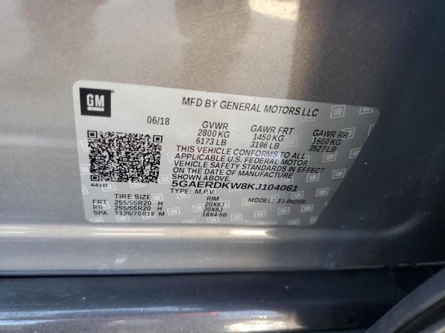 Photo 13 VIN: 5GAERDKW8KJ104061 - BUICK ENCLAVE AV 