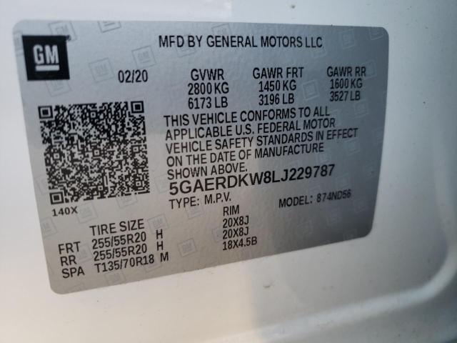 Photo 12 VIN: 5GAERDKW8LJ229787 - BUICK ENCLAVE AV 