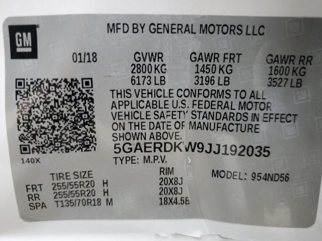 Photo 11 VIN: 5GAERDKW9JJ192035 - BUICK ENCLAVE 