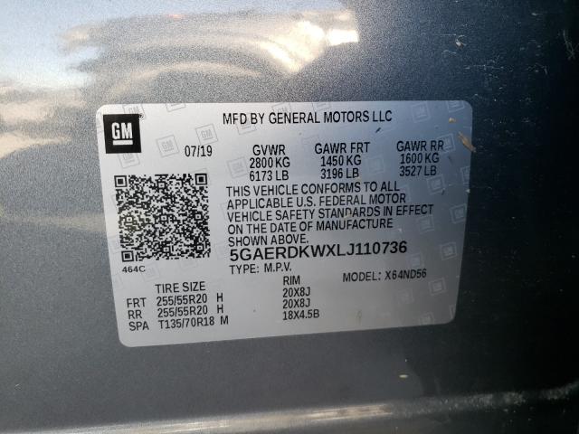 Photo 9 VIN: 5GAERDKWXLJ110736 - BUICK ENCLAVE AV 